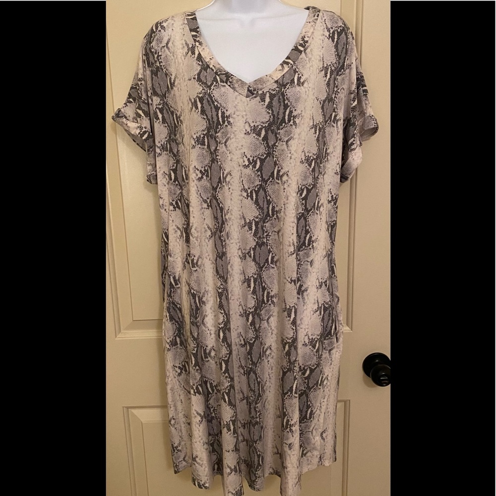 Snakeskin print dress